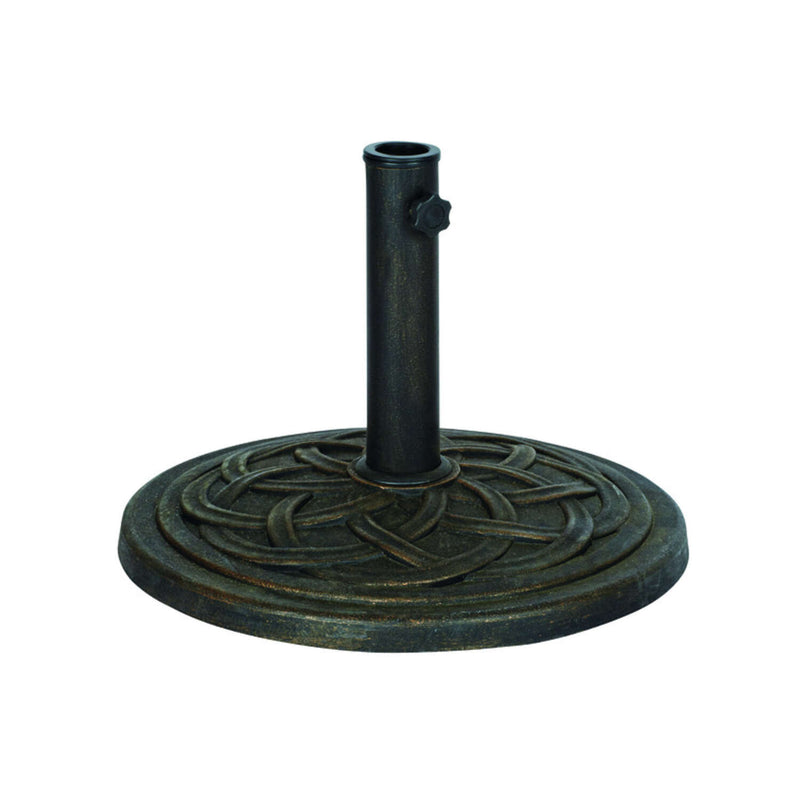 Bond Umbrella Base 13.18 in H Envirostone Bronze For: Poles Up to 2 in Dia