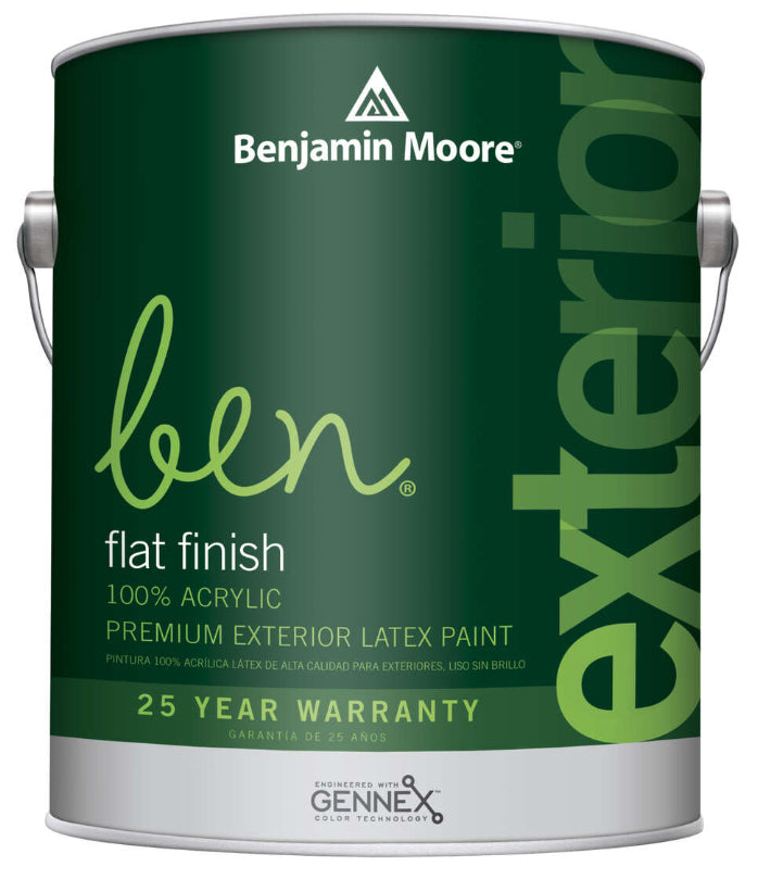 Benjamin Moore ben Exterior Paint Flat Medium Base 1 qt