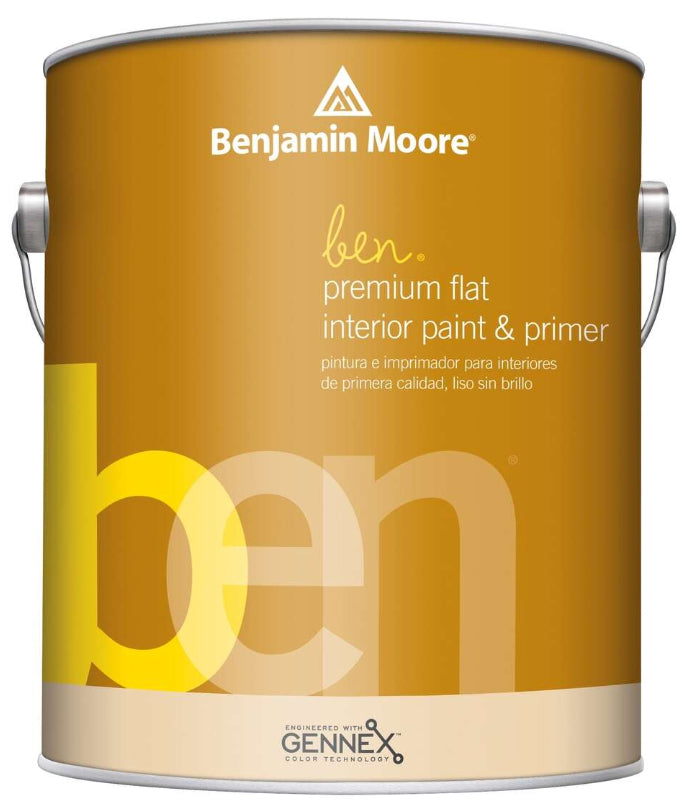 Benjamin Moore ben Interior Paint Flat White 1 gal